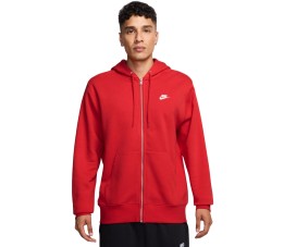 Bluza męska Nike Club BB FZ Hoodie czerwona FN3861 657