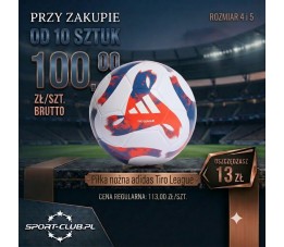 Piłka nożna adidas Tiro League TSBE HT2422 - pakiet 10 szt