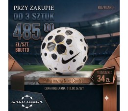 Piłka nożna Nike Control 25 HV4395 100 - pakiet 3 szt