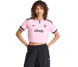 Koszulka damska adidas Juventus 26/27 Away Cropped Jersey różowo-czarna KB8842