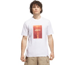 Koszulka męska adidas Waterfall Graphic biała KH0398