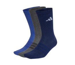 Skarpety adidas Cushioned Sportswear Crew 3P granatowe, szare, niebieskie KQ6762