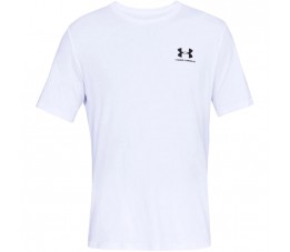 Koszulka męska Under Armour Sportstyle Left Chest SS biała 1326799 100