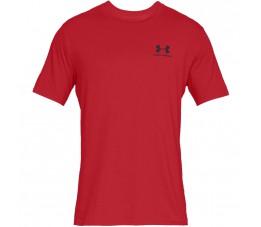 Koszulka męska Under Armour Sportstyle Left Chest SS czerwona 1326799 600