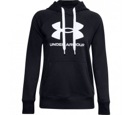 Bluza damska Under Armour Rival Fleece Logo Hoodie głęboka czerń 1356318 001