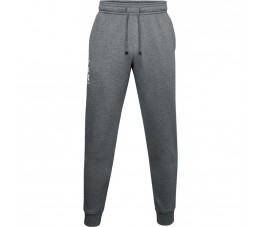 Spodnie męskie Under Armour Rival Fleece 3Logo Jogger ciemnoszare 1357131 012