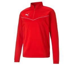 Bluza męska Puma teamRISE 1 4 Zip Top czerwona 657394 01