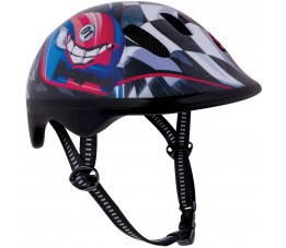 Kask rowerowy dla dzieci Spokey Biker 6 Racing Car 44-48 cm czarno-niebiesko-czerwony 940660