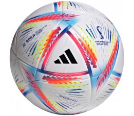 Piłka nożna adidas Al Rihla League box biało-różowo-niebieska H57782