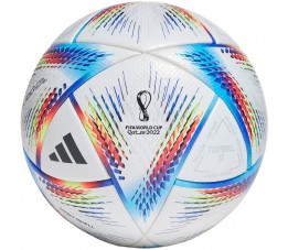 Piłka nożna adidas Al Rihla Pro biało-niebiesko-pomarańczowa H57783