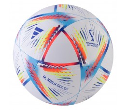 Piłka nożna adidas Al Rihla Training Sala biało-pomarańczowo-niebieska H57788