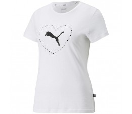 Koszulka damska Puma Valentine's Day Graphic Tee biała 848408 02