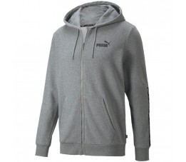 Bluza męska Puma ESS+ Tape Full-Zip Hoodie TR szara 848768 03