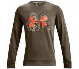 Bluza męska Under Armour UA Rival Terry Logo Crew zielona 1370391 361