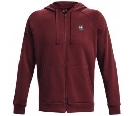 Bluza męska Under Armour Rival Fleece FZ Hoodie bordowa 1357111 690