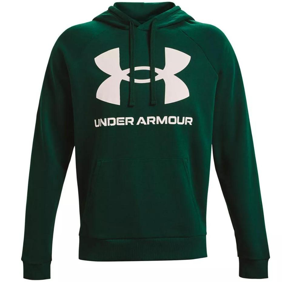 Bluza męska Under Armour Rival Fleece Big Logo HD zielona 1357093 330 -  Under Armour, LIFESTYLE, LIFESTYLE MĘSKI, Bluzy - Sport-club.pl