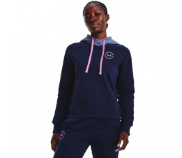 Bluza damska Under Armour Rival Fleece CB Hoodie granatowa 1373031 410