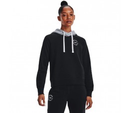 Bluza damska Under Armour Rival Fleece CB Hoodie czarna 1373031 001