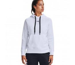 Bluza damska Under Armour Rival Fleece HB Hoodie biała 1356317 100