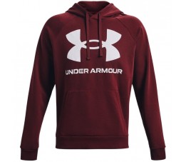 Bluza męska Under Armour Rival Fleece Big Logo HD bordowa 1357093 690