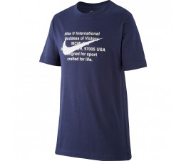Koszulka dla dzieci Nike Tee Swoosh For Life granatowa CT2632 451