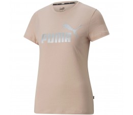 Koszulka damska Puma ESS + Metalic Logo różowa 848303 47