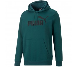 Bluza męska Puma ESS Big Logo Hoodie FL (s) Evening zielona 586687 20