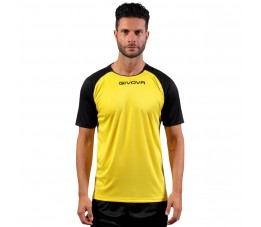 Koszulka Givova Capo Interlock żółto-czarna MAC03 0710