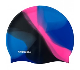 Czepek pływacki silikonowy Crowell Multi Flame niebiesko-różowo-czarny kol.17