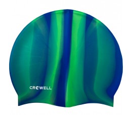 Czepek pływacki silikonowy Crowell Multi Flame niebiesko-zielony kol.12