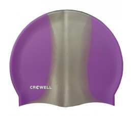 Czepek pływacki silikonowy Crowell Multi Flame fioletowo-srebrny kol.15