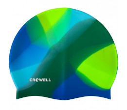 Czepek pływacki silikonowy Crowell Multi Flame zielono-niebieski kol.20