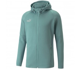 Bluza męska Puma teamFINAL Casuals Hooded Jkt zielona 657383 34