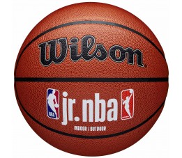 Piłka koszykowa Wilson JR NBA Logo Indoor Outdoor brązowa WZ2009801XB7