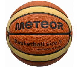Piłka koszykowa Meteor Cellular 6 brązowo-kremowa 10101