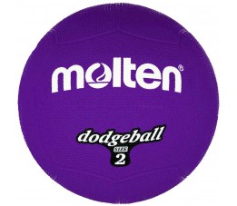 Piłka gumowa Molten Dodgeball DB2-V r.2 fioletowa